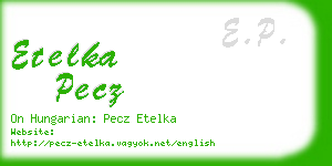 etelka pecz business card